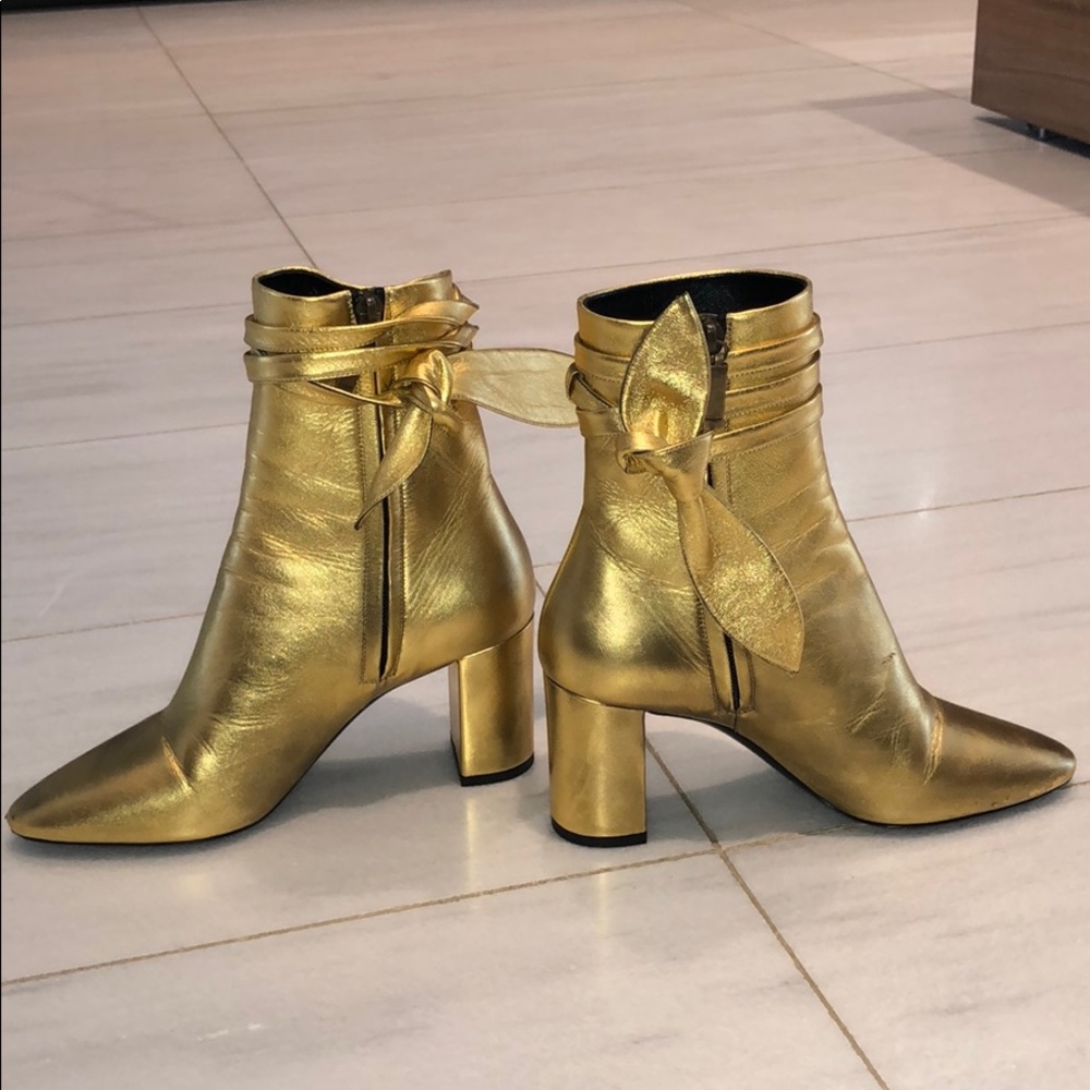 HOST PICK • SAINT LAURENT ANKLE STRAP BOOTS - Picture 2 of 8